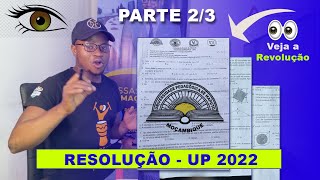 UP 2022  RESOLUÇÃO DO EXAME DE MATEMÁTICA  DA UP 2022  Parte 23 [upl. by Mukerji]