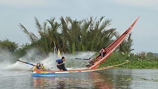 200KMH Accident Drag Racing Longtail Boat This is very dangerous sport [upl. by Aelaza]