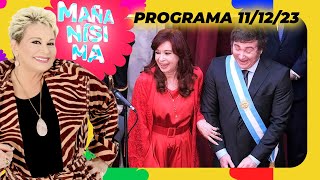 MAÑANÍSIMA  PROGRAMA 111223  LOS GESTOS DE CRISTINA KIRCHNER Y JAVIER MILEI EN LA ASUNCIÓN [upl. by Mode114]