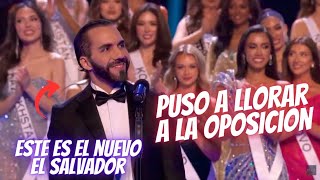 Bukele Puso a Llorar a la Oposicion en su Mensaje en Miss Universo visto por 500 Millones Personas [upl. by Nevile]