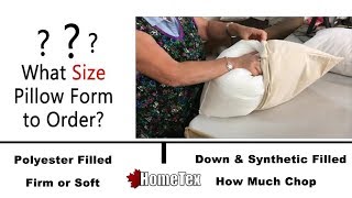 Hometexca Pillow Insert Sizing [upl. by Tripp]