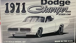 Salvinos JR 1971 Generic Dodge Charger Model Kit Unboxing [upl. by Roseanne]