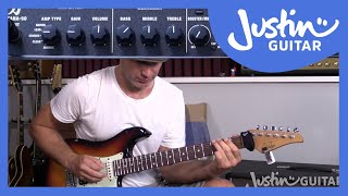 Boss Katana 50 Unboxing amp Exploring  Guitar Lesson Amp Review Tutorial JustinGuitar [upl. by Araz]