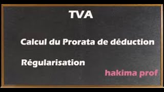 TVA  prorata de déduction [upl. by Ainivad]