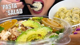 CHEESY TORTELLINI ALFREDO PASTA  SALAD ASMR No Talking 멐방  ASMR Phan [upl. by Venus]