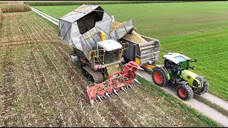 Raupenbunkerhäcksler und Maisquaderballenpresse im Einsatz 🌽 🇨🇭 Höllfeld [upl. by Latty620]