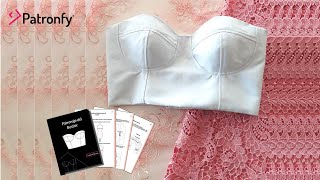 Confección de un Bustier  Descarga el eBook para aprender el patronaje [upl. by Sirtemed]