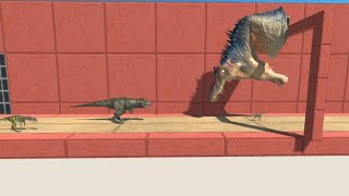 Escape From Giant Spinosaurus Headed Dinosaur  Animal Revolt Battle Simulator [upl. by Suoivatco851]