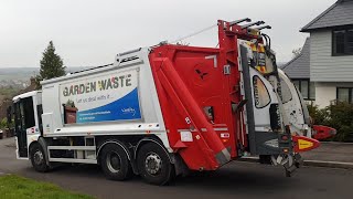 Waverley borough council Biffa mercedes Olympus econic emptying Black refuse bins [upl. by Arhas]