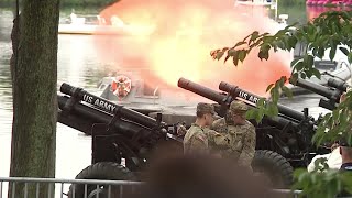 Fire the cannons Watch the 101st Field Artillery test the 1812 Overture cannons [upl. by Langham445]