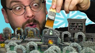 Speed Painting HeroQuest ALL 36 furniture models [upl. by Idden]