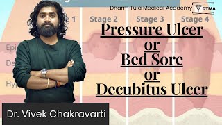 Pressure Ulcer  Bed Sore  Decubitus Ulcer  Stages of Pressure Ulcer  Dr Vivek ulcers medical [upl. by Ahsikan]