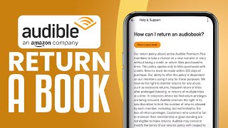 How To Return A Book On Audible 2024 Simple Tutorial [upl. by Maguire809]