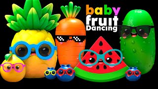 DANCING FRUIT in the Beach 🍎🍊🍋‍🍏🍇 Sensory Video [upl. by Aisenat]