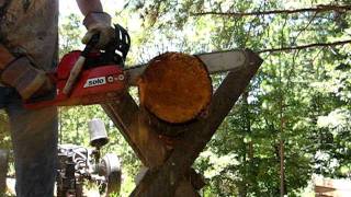 Solo 651 Chain saw cutting [upl. by Tavy]