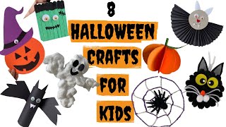 8 FUN HALLOWEEN CRAFTS FOR KIDS  DIY HALLOWEEN DECORATION IDEAS AT HOME [upl. by Jung644]