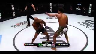 Demetrious Johnson vs Adriano Moraes 2 KNOCKOUT [upl. by Rheims]