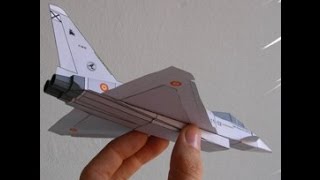 Eurofighter Paper Airplane 3D model [upl. by Eemyaj]