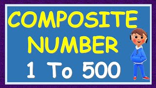 Composite Numbers 1 To 500  Composite Numerals 1 To 500  1 To 500 Composite Numbers  Composite [upl. by Sivle55]