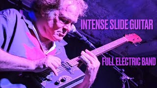 Intense 4 String Slide Cigar Box Guitar Blues Version Of Red Rooster With Drums And Bass In Concert [upl. by Snowman116]