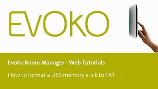 How to format a USB memory stick to FAT file system for your Evoko Room Manager [upl. by Silverstein]