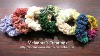 How to Crochet a Chain Scrunchie Tutorial  Left Handed Crochet Tutorial [upl. by Enorej]