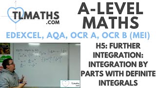 ALevel Maths H530 Further Integration Integration by Parts with Definite Integrals [upl. by Llednik]