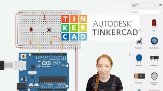 Pushbutton Digital Input With Arduino in Tinkercad [upl. by Jessie]