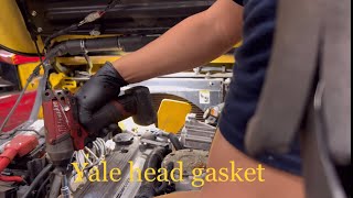 Yale amp hyster forklift part 1 head gasket replacement  Mazda engine [upl. by Oria]