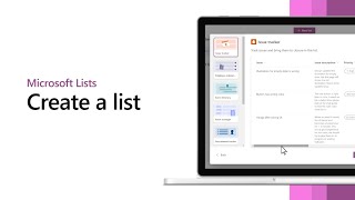 Getting started with Microsoft Lists  Create a list [upl. by Draper]