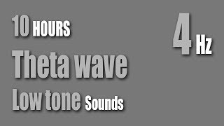 Theta waves sounds 4Hz Low tone  White noise  Deep sleep  Black Screen  Dark Screen [upl. by Otina57]