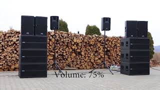 RCF TTS26A  RCF TT25A II  LOUD Speakers Soundcheck 25KW [upl. by Koller809]