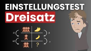 Dreisatz im Einstellungstest  Einfach erklärt von Plakos [upl. by Ahsetan463]