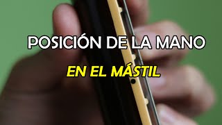 Posición de la mano izquierda en el mástil de la guitarra P1C02 [upl. by Decca]