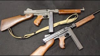 AutoOrdnance SemiAuto Thompson vs Original M1A1 SMG [upl. by Kcireddor]