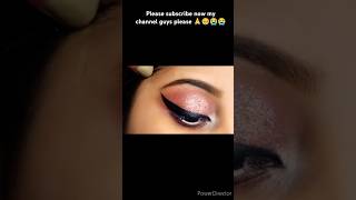 How to use Lipstick as Eyeshadow  Pink Gilliter Smokey Eye Makeup Tutraial  Quick Eyemakeup [upl. by Anelhtak]