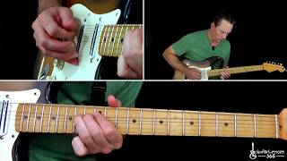 Scuttle Buttin Guitar Lesson Full Song  Stevie Ray Vaughan [upl. by Euqitsym186]