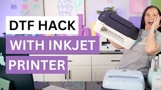 🤯 Direct to film DTF Hack With the Inkjet Printer  NEW [upl. by Pelagi]