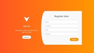 How To Make Registration Page Using HTML And CSS  Login Registration Form Design [upl. by Elletnuahs432]