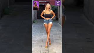 Mini jean shorts fashion How to wear them  CGL Fashion Outfits fashion viralvideo outfit [upl. by Derfla947]