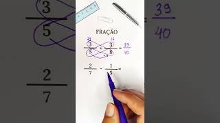 Matemática dica rápida para somar duas frações Se liga no macete matematica aula dicas macete [upl. by Gee]