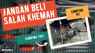 CAMPING 101  Tips pemilihan khemah yang sesuai [upl. by Ormsby]