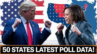 2024 Election Polling Trump vs Harris  All 50 State Results Update [upl. by Kachine]