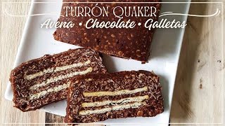 Turrón de Avena y Chocolate  Turrón de Quaker  Postre Fácil y Sin Horno [upl. by Birchard]