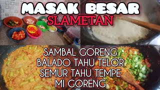 RESEP PORSI BANYAK MI GORENG  BALADO TELOR  SEMUR TAHU  SAMBAL GORENG [upl. by Brunk]