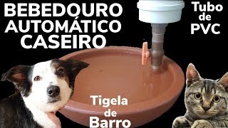 BEBEDOURO AUTOMATICO CASEIRO DE TUBO PVC  CACHORRO COMO FAZER BEBEDERO CASERO PERROS E MASCOTAS [upl. by Lindemann]