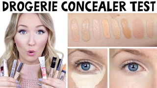 8 DROGERIE CONCEALER IM TEST  WELCHER IST DER BESTE Drogerie Duell  TheBeauty2go [upl. by Arfihs120]