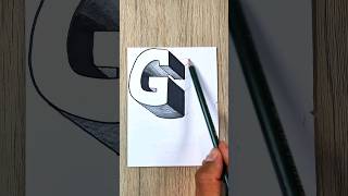 🔥 Dibujos en 3D  Como Dibujar La LETRA G en 3D shorts [upl. by Ozen]