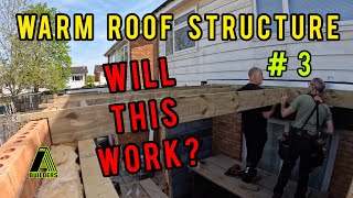 Warm Roof Extension  Part 3 fitting flat roof rafters [upl. by Atoiganap]