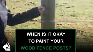 🐴 Wood Fence Posts 🌲 When Is It Okay to Paint 🎨 [upl. by Ayekin450]